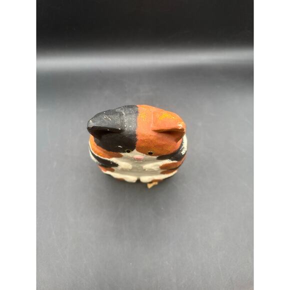 Vintage Hand-Painted Wooden Black & Brown Cat Figurine – 6.5” T x 4” W - Picture 8 of 10